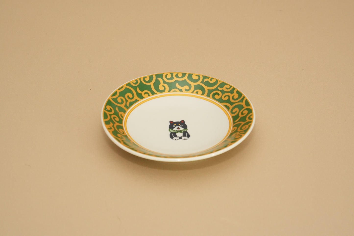 Yamagotouki | Green Yellow Small plate | Shiba Inu/ Dog