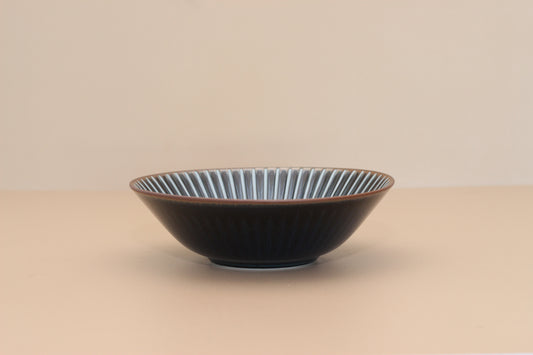 Yohen SENDAN | Navy Flat-Edge Rice Bowl